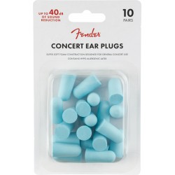 Fender Concert Ear Plugs (10 Pair), Daphne Blue