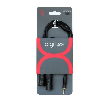 Digiflex Câble Insertion 6' Pro - 1/8TRS à 2 x XLR Mâle