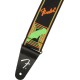 Fender Courroie Neon Monogrammed Strap, Green & Orange
