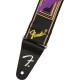 Fender Neon Monogrammed Strap, Purple & Yellow, 2"