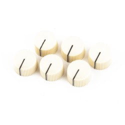 Fender Pure Vintage Cream 'Radio' Amplifier Knobs (6)