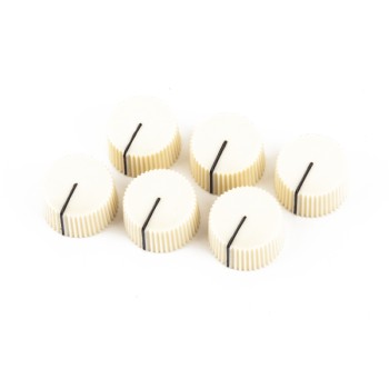 Fender Pure Vintage Cream 'Radio' Amplifier Knobs (6)