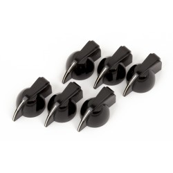 Fender Pure Vintage Black Chicken Head Amplifier Knobs, 6