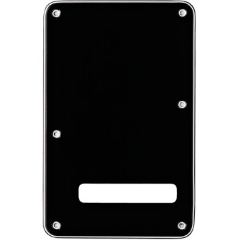 Fender Backplate, Stratocaster, Black (B/W/B), 3-Ply