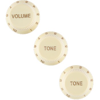 Fender Stratocaster Soft Touch Knobs, Aged White