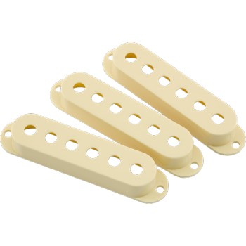 Fender Road Worn Stratocaster Pickup Covers, Aged White (3)