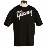 Gibson T-Shirt Noir / Logo Blanc Petit