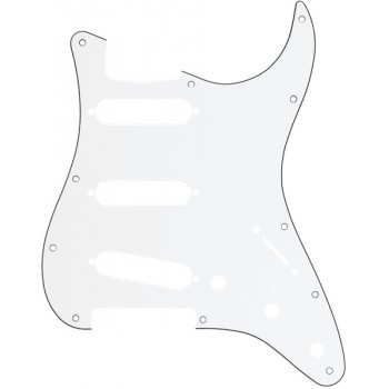 Fender Pickguard, Strat S/S/S, 11-Hole W/B/W 3-Ply