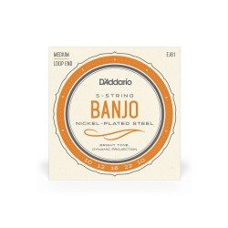 D'Addario Corde Banjo Nickel 10-23 Med