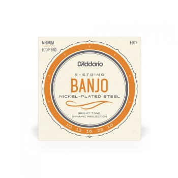D'Addario Corde Banjo Nickel 10-23 Med