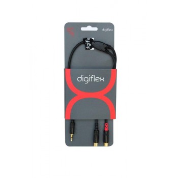 Digiflex  pouces Y pouces  1/8 à 2 x RCA M 10 pouces  Noir/Or