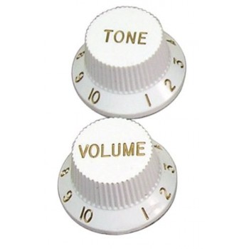 Profile Bouton Type Strat Blanc 3Pk