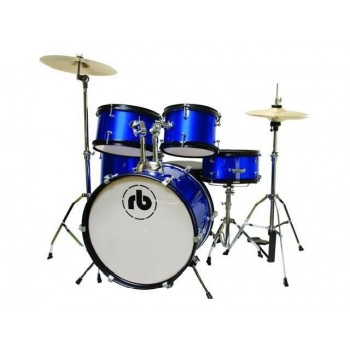 RB Percussion 5 Pcs Jr Drum Set Sparkle Blue