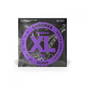 D'Addario XL Chromes Flat Wound Jazz Light 11-50