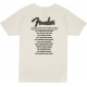 Fender World Tour T-Shirt Blanc Vintage