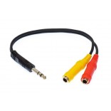 Link Audio Câble Y 1/4 TRS Mâle à 2x1/4 TRS Femelle