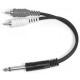 Link Audio Câble Y 1/4 Mâle Mono à 2 x RCA Mâle