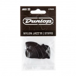 Jim Dunlop Jazz III Nylon Black Players Pack (6 Picks)