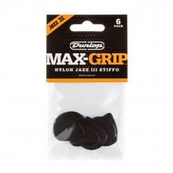 Jim Dunlop Max Grip III Black Stiff 6 Pack