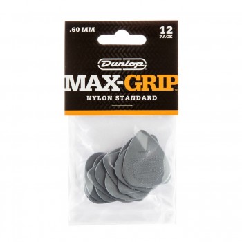 Jim Dunlop Max Grip Nylon Player Pack 0.60MM (12 Picks)