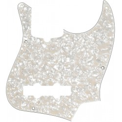 Fender Pickguard Jazz Bass, White Pearloid, 10-Hole, 4-Ply