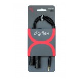Digiflex Câble Insertion 6' Pro - 1/8TRS à 2 x XLR Mâle