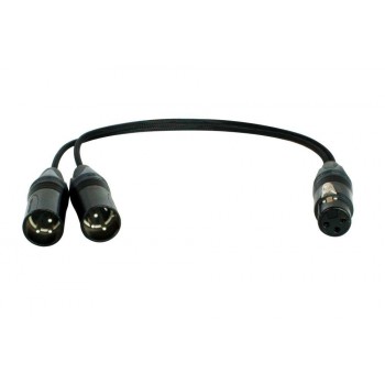 Digiflex Y 1 x XLR F à 2 x XLR M 1 pouces