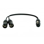 Digiflex Y 1 x XLR F à 2 x XLR M 1 pouces