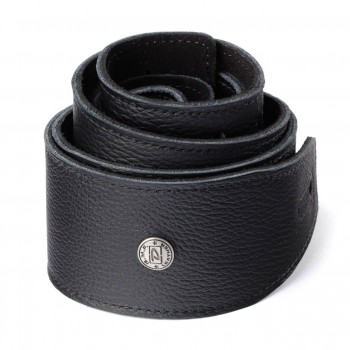 Jim Dunlop Courroie 2.5'' en Cuir Noir Italien