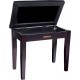 Roland Banc de Piano Noir Satiné avec Compartiment