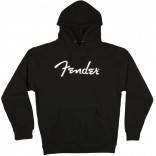 Fender Hoddie Noir, Logo Blanc, Petit