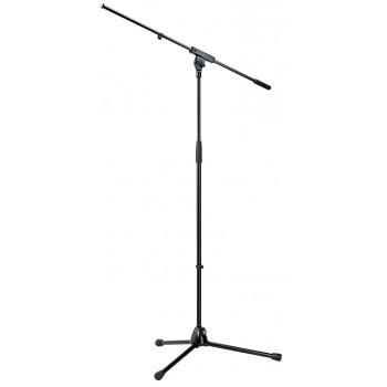 K&M 210/6BK Support à Micro Noir avec Perche
