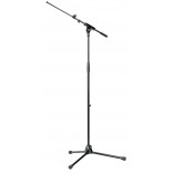 K&M 210/8BK Support à Micro Noir avec Perche Extensible