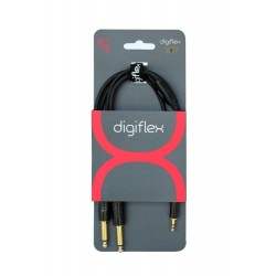 Digiflex ''Y'' 1/8 à 2 x 1/4 6' Noir et Or