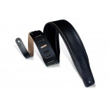 Levy's Courroie 2.5" Cuir Rembourré Noir