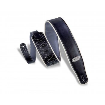 Levy's Courroie 2.5" Black / Grey Reversible Vinyl