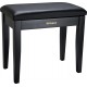 Roland Banc de Piano Noir Satiné avec Compartiment