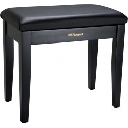 Roland Banc de Piano Noir Satiné avec Compartiment