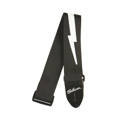 Gibson Courroie Blanc sur Noir  pouces  pouces Éclair pouces  pouces 